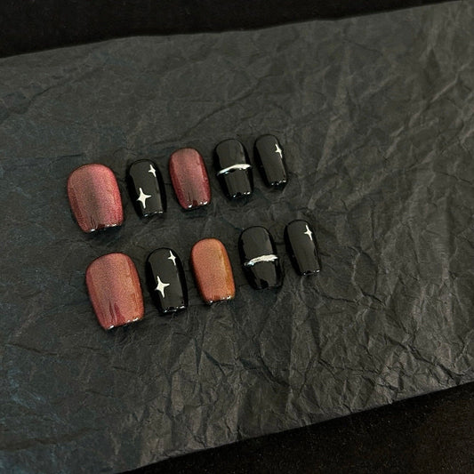 Celestial Noir Sparkle - PressOn Perfection