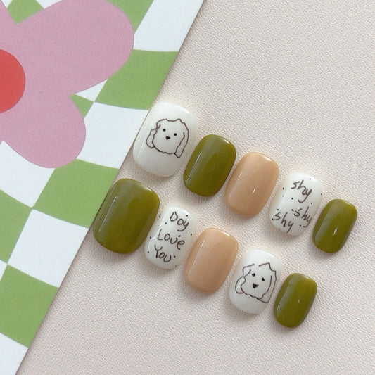 Cozy Pup Whimsy - PressOn Perfection