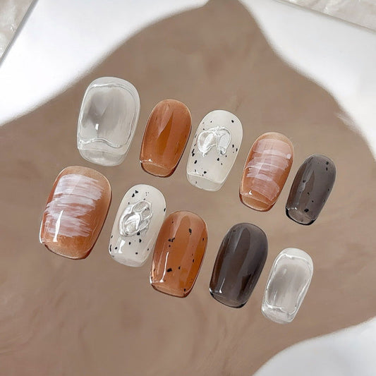 Earthy Elegance Mosaic - PressOn Perfection