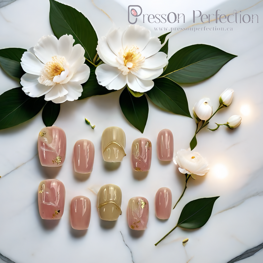 March - Golden Serenity - PressOn Perfection