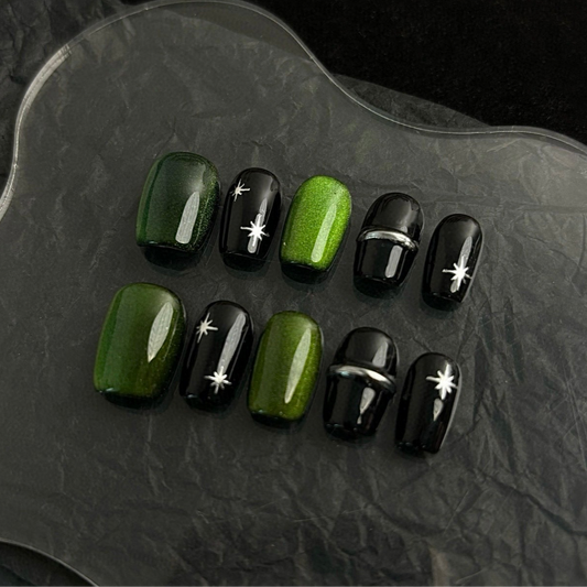 Midnight Forest Elegance - PressOn Perfection
