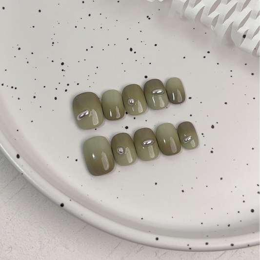 Olive Glow Minimalist - PressOn Perfection