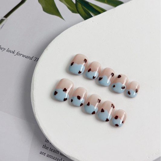 Pastel Cow Chic - PressOn Perfection