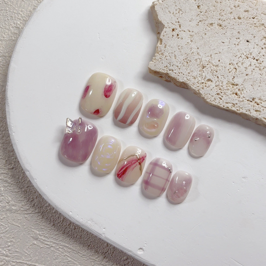 Rosy Glow Harmony - PressOn Perfection
