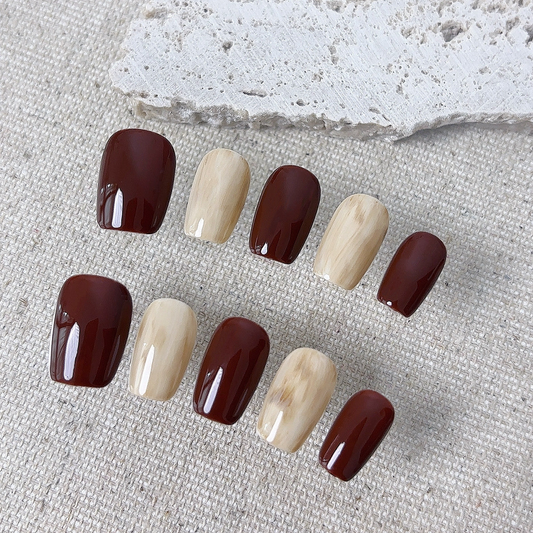 Rustic Elegance Duo - PressOn Perfection