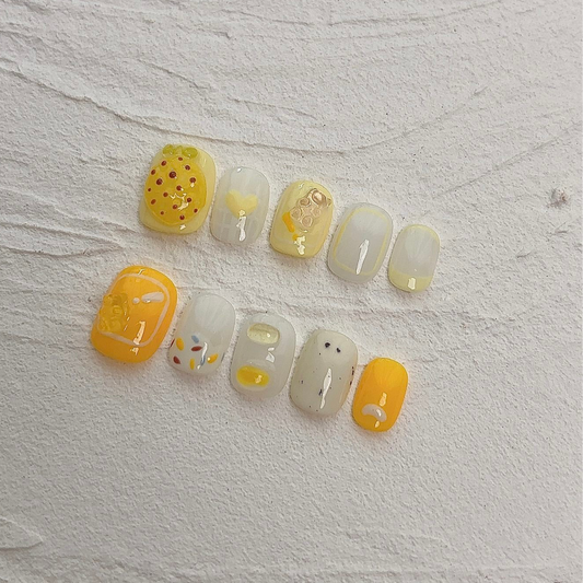 Sunny Citrus Delight - PressOn Perfection